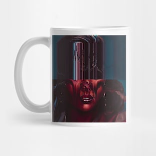 MELTING Weirdcore Glitch Art Portrait Mug